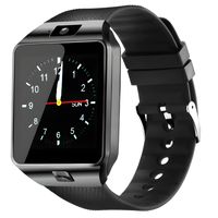 Chytré hodinky 45mm Smartwatch DZ-09 náramkové hodinky s dotykovým displejem SIM Sportovní pásmo Fitness náramek Černé hodinky Dárkové volání Android iOS Muži Ženy Černá Retoo