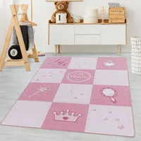 Carpetsale24 Kinderteppich Little Prinzessin Design Mädchen Teppich, Spielteppich Kinderzimmer Teppich, Robust und Pflegeleicht Grösse 120x170 cm