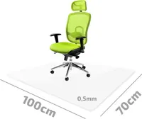 ZOLTA - podložka pod kancelářskou židli - podložka pod kancelářskou židli - podložka pod stůl - průhledná - 0,5 mm 70x100 cm