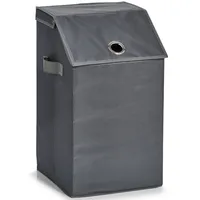 Zeller Wäschesammler, Polyester, grau, 34 x 34 x 60 cm