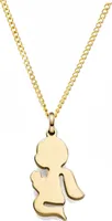 Anhänger Engelchen mit 1,1 mm Goldkette 40 cm massiv 585-14 Karat Gold