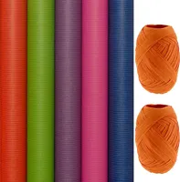 Benza Geschenkpapier – Farbiges Kraftpapier – 200 x 70 cm – 5 Rollen