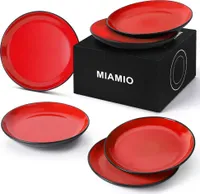 Le Papillon  Teller Set 6 Personen Modern (Rot, 20.5 cm)