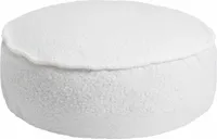 Runder Pouffe für Kinder Sitzsack Kinderpuff Kindersessel, Boucle, Weiß