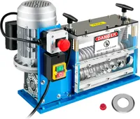 VEVOR odizolovací stroj 370 W Elektrický odizolovací stroj na medený šrot Priemer odizolovania 1,5-38 mm, rýchlosť odizolovania 30 m/min, hrúbka čepele 2,8 mm, 11 kanálov, 10 nožov, 25 kg