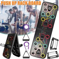 Faltbare Push Up Rack Board 13 in 1 Liegestützbrett mit Handgriffen, Farbcodiert für Muskeltraining Krafttraining Fitness Trainer rutschfeste