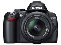 Nikon D3000 - 18-55 VR + 55-200 VR Kit, 10,2 MP, SLR Camera Kit, CCD, 0x, 0x, Aperturpriorität AE, auto, Manuell, Schließerpriorität AE