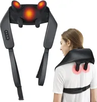 Nackenmassagegerät, Shiatsu Massagegerät, Nacken- und Rückenmassagegerät mit Heizfunktion, Schmerzlinderung, Muskel Nackenmassagegerät