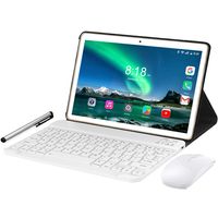 TOSCIDO Tablets 10 Zoll Octa-core mit Tastatur und Maus, Android 10.0, 1.6Ghz, 4 GB RAM, 64 GB ROM, Dual SIM, 5G WiFi, Bluetooth 5.0, GPS, M863, Farbe: Gold