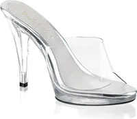 FLAIR-401 Damen Slipper von Fabulicious, Transparent EU 38, US 8