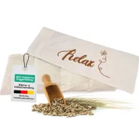 heimtexland ® Žitný polštář z přírodního obilí polštář proti chladu a teplu XL polštář na krk 20x48 cm 100% bavlna 4 komory Type752 Nature - Relax