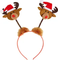 Haarreif Rentier mit Weihnachtsmannmütze