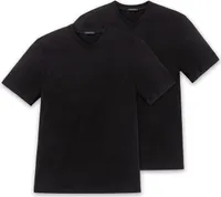 Schiesser Herren 2PACK T-shirt schwarz 3XL  DPK