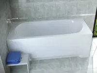 BADLAND Badewanne Rechteck Bona 150x70 mit Ablaufgarnitur und Füßen GRATIS ohne Verkleidung