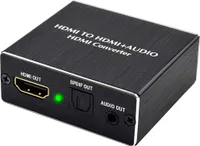 4K HDMI Audio Extractor Konverter, HDMI zu SPDIF Konverter |HDMI zu HDMI und optisches SPDIF mit 3,5 mm Stereo-Unterstützung 3D, 1080p