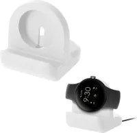 kwmobile Kabellose Ladestation kompatibel mit Google Pixel Watch 2 Halterung - Ladeständer-Halter für Smartwatch - Fitnesstracker Halter - Weiß