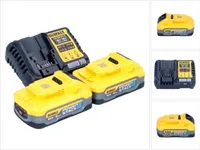 DeWalt DCB 1104 H2 štartovacia batériová súprava 12 V / 18 V 2x batéria Powerstack 5,0 Ah + nabíjačka DCB 1104