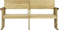 vidaXL Gartenbank 172 cm Kiefernholz Imprägniert