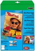 SIGEL IP706 Inkjet Fotopapier Ultra, hochglänzend, 260 g/m², 13x18 cm, 18 Blatt
