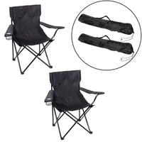 2x Campingstuhl Klappbar – Stühle bis 100 kg inkl. Aufbewahrungstasche ca. 80cm Anglerstuhl für Camping als Faltstuhl