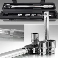 Bituxx Drehmomentschlüssel Set 5tlg, Felgennüsse, Verlängerung Schwarz MS-15208