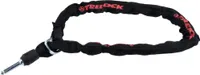 TRELOCK Einsteckkette ZR 355, 100 cm, Ø 6 mm, Vierkantglieder, Textilschlauch, korrosionsgeschützt, für Rahmenschlösser mit Protect-O-Connect-System, schwarz