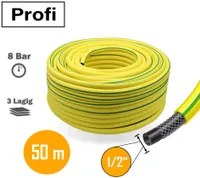 Profi Gartenschlauch 1/2 Zoll 50m gelb