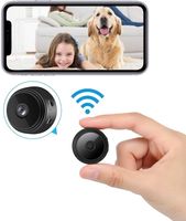 2021 Neue Version Versteckte Mini-WLAN-Kameras, Spionagekamera mit Audio- und Video-Live-Feed, mit drahtloser Aufzeichnung(Schwarz)