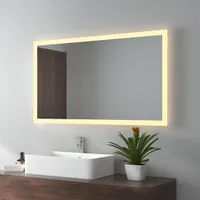 Koupelnové zrcadlo EMKE LED s teplým bílým osvětlením 100x60cm, koupelnové zrcadlo - energeticky úsporné (IP44)