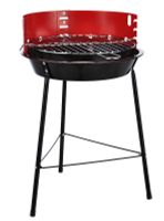 Grill Rundgrill Holzkohlegrill Standgrill BBQ Barbecue rot Dreibeingrill Grills