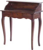 MASSIVHOLZ SEKRETÄR NAPOLEON 92x80cm(HxB) | Massivholz Schreibtisch | Farbe: 03 dunkelbraun