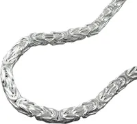 Kette ca.4mm Königskette vierkant glänzend Silber 925 55cm