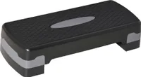 HOMCOM Stepping Board Aerobic Fitness Cvičenie na bicykli Stepper 2-Step Nastaviteľná výška (10/15 cm) Čierna + sivá 68 x 29 x 15 cm