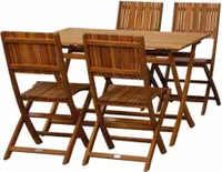 SIENA GARDEN Falun SET Klappstuhl mit Tisch 5tlg J01339