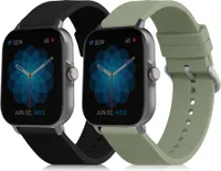 kwmobile 2x Sportarmband kompatibel mit Huami Amazfit GTS / GTS 2 / GTS 2e / GTS 3 Armband - Fitnesstracker Band Set aus TPU Silikon