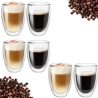 Doppelwandige Gläser Kaffeegläser Kaffeetassen Thermogläser 6x 350ml