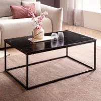 Couchtisch FineBuy Sofatisch Marmor Optik 100x60x40 cm Wohnzimmertisch Tisch