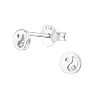 Yin und Yang Ohrstecker Silber