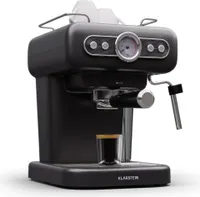 Klarstein, mini espresso kávovar s portafiltrom, napeňovač mlieka, 950 W, 1,2 l