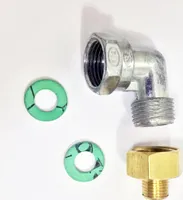 Přechodka 1/2 "R x 1/4 "lks plynový adaptér mosaz + připojovací držák 90° 1/2" pravý