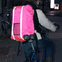 kwmobile Regenschutz Rucksack Schulranzen Regenhülle - 64x84 cm Hülle für Ranzen reflektierend wasserabweisend - Regenschutzhülle