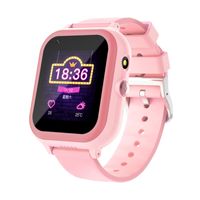 (Rosa) T29 4G Kinder-Smartwatch mit Full-HD-Touchscreen-Videoanruf, WiFi-GPS-Standort-Tracker Kindertelefonuhr für Kinder