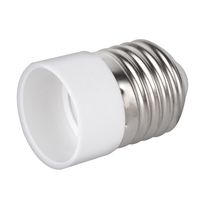 Kundorf 6 Stück Lampensockel Lampenfassung Adapter Konverter E14 auf E27 Fassung für LED Halogen Energiespar Lampen weiß 