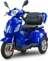 Seniorenmobil Elektromobil Senioren Roller BILI BIKE SHINO G2 mit Straßenzulassung, Dreirad, TRIKE, 1000 W, 60V 20Ah Lithium Akku, 25 km/h, Blau