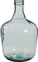 Mica Decorations Diego Glasflasche - H42 x Ø27 cm - Recyceltes Glas - Transparent