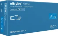 MERCATOR Nitrylex Classic Blau Einmalhandschuhe, Nitrilhandschuhe, puderfrei, Nitril, EN 374, EN 455, 100 Stück