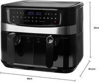 Emerio AF-126672 XXL Doppel Heißluft-Fritteuse Air-Fryer 2 x 4,5 Liter 12 Programme