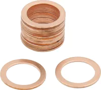 20 Stücke 18mm Innendurchmesser Kupfer Flache Dichtungsringe Quetschscheiben Flachdichtungen Unterlegscheiben Ringe für Auto