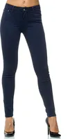 Elara Damen Stretch Hose Jeans Skinny Elastisch EL09-2-Dk.Blue 36 (S)