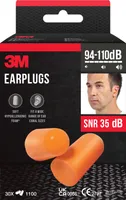3M™ Gehörschutzstöpsel - Weichschaum - SNR-Wert 35 dB - Orange - 30 Paar / 60 Stück